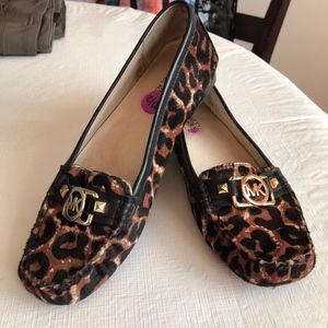 MICHAEL Michael Kors Leopard Calf Hair Flats